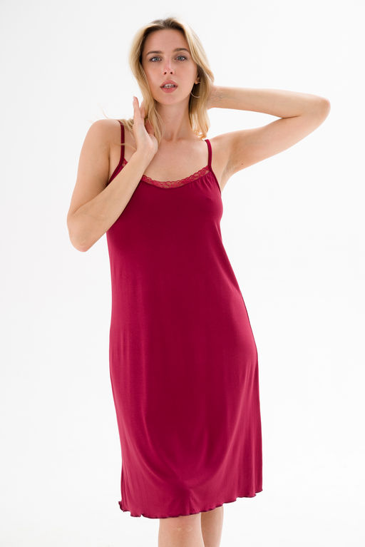 Ночная сорочка из вискозы Николь спелая вишня - Амадэль фото 5
