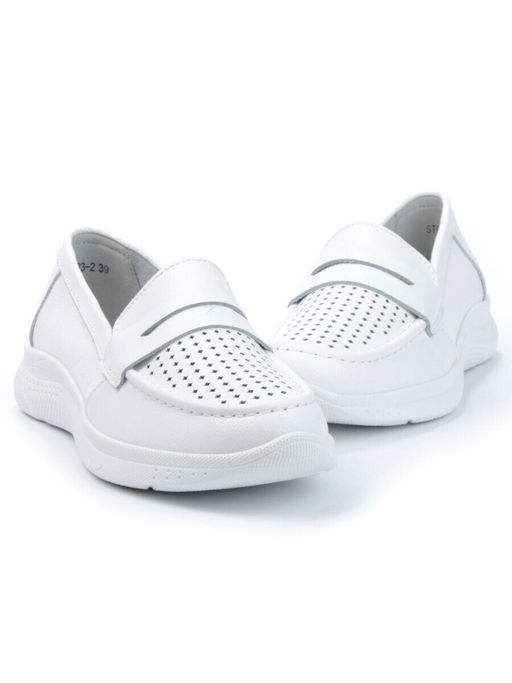 06-ST9183-2 WHITE Туфли летние женские (натуральная кожа)