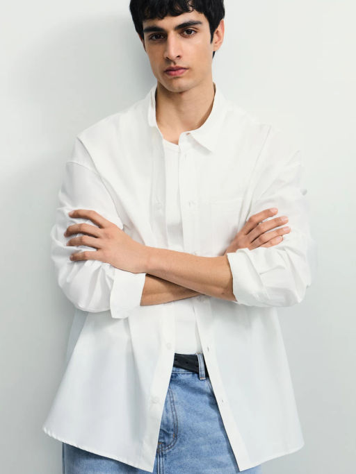 Рубашка oversize из 100% хлопка / Zarina  фото 7