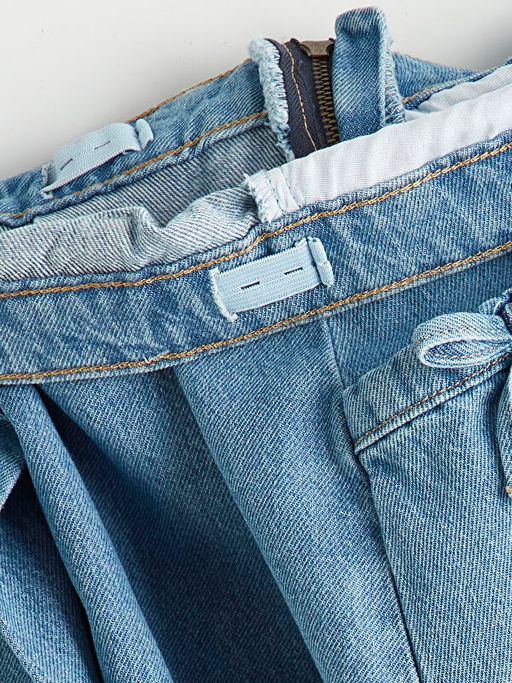 Pili Detayl? K?z ?ocuk Jean Etek