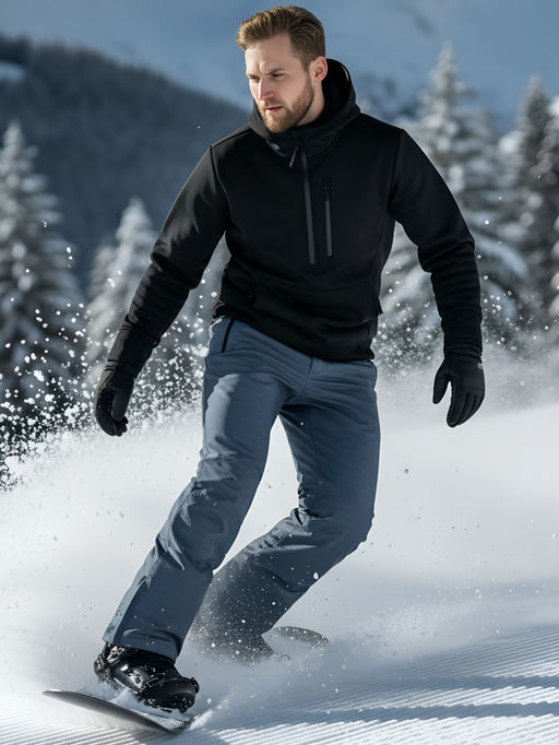 Полукомбинезон утепленный мужской зимний горнолыжный темно-серого цвета 2405TC