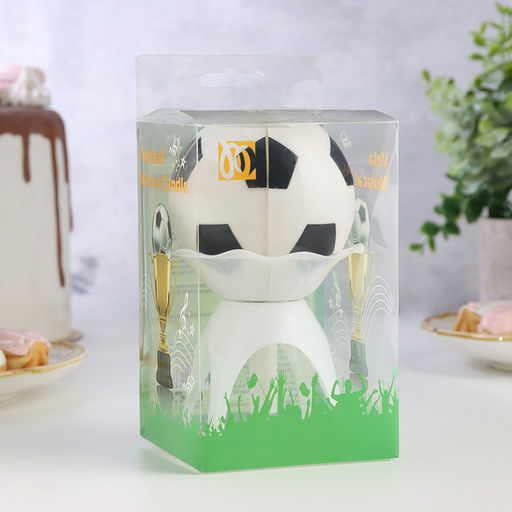 Свеча для торта музыкальная Мяч, бело- чёрная - Simaland фото 12