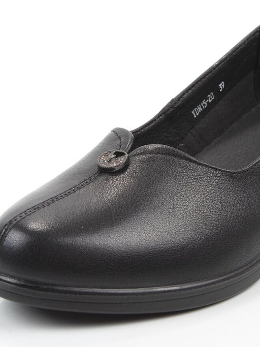 06-YDN15-20 BLACK Туфли женские (натуральная кожа)