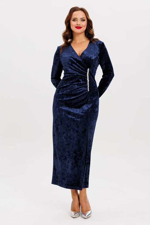 Платье VI.ORO VR-1155-5 синий велюр