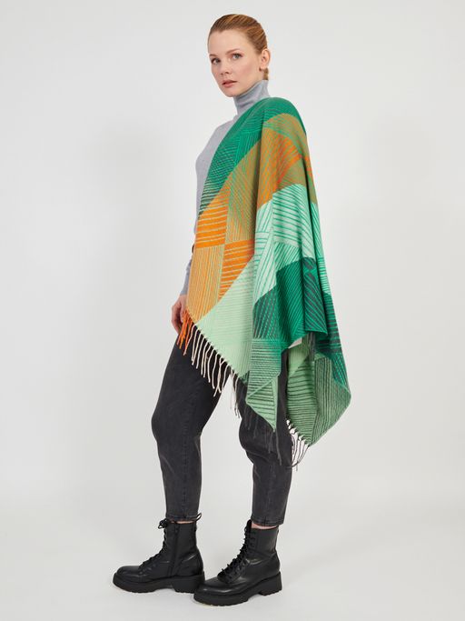 Большой  платок в стиле арт-деко в составе шерсть - Tantino фото 3