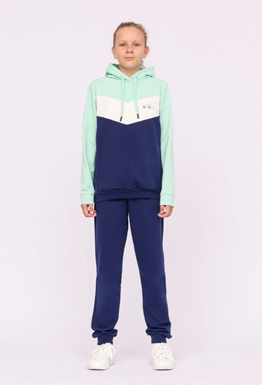 CRB wear/!CWJG 90114-38 Костюм для девочки (толстовка, брюки),ментоловый/Ex.Cherubino