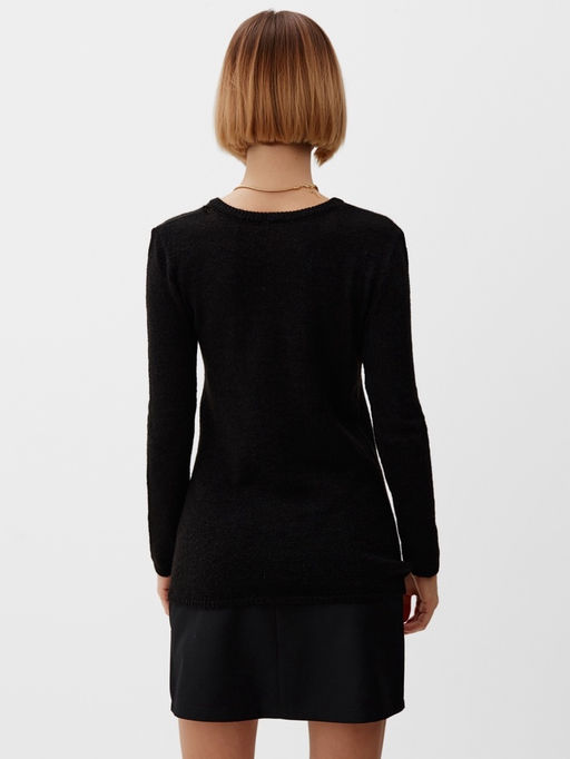 Джемпер женский MINAKU: Knitwear collection, чёрный, размер 50  фото 5