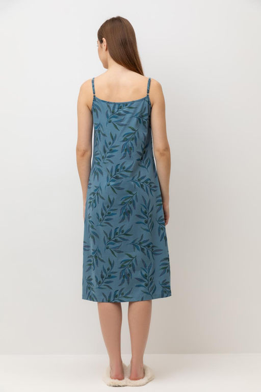 Е 10008/24/голубой мираж,оливковая ветвь сорочка жен