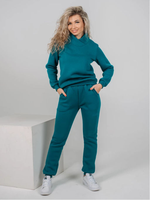Костюм Токио изумруд (брюки) (футер)