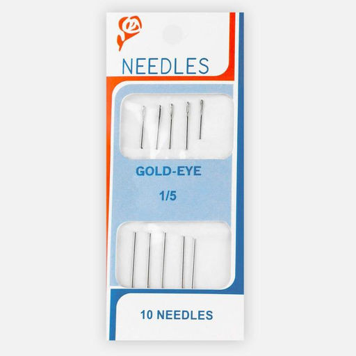 Цена за 10 шт. Иглы швейные для бисера, d=0.55 мм, 5.5 см, набор 5 шт.