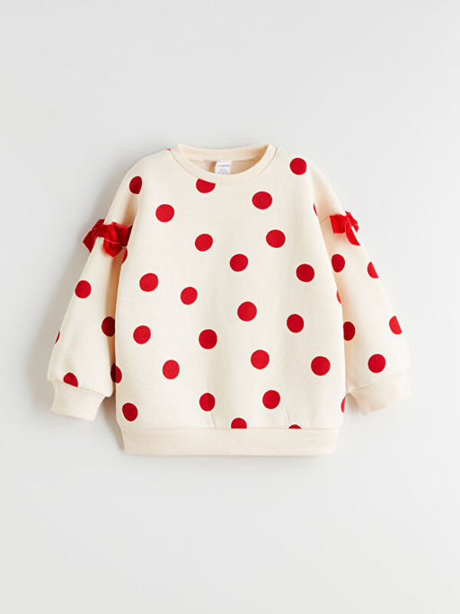 Bisiklet Yaka K?z ?ocuk Kal?n Sweatshirt