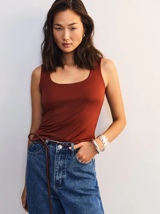 Базовый топ с широкими бретелями LUCKY0526-21 / Zarina