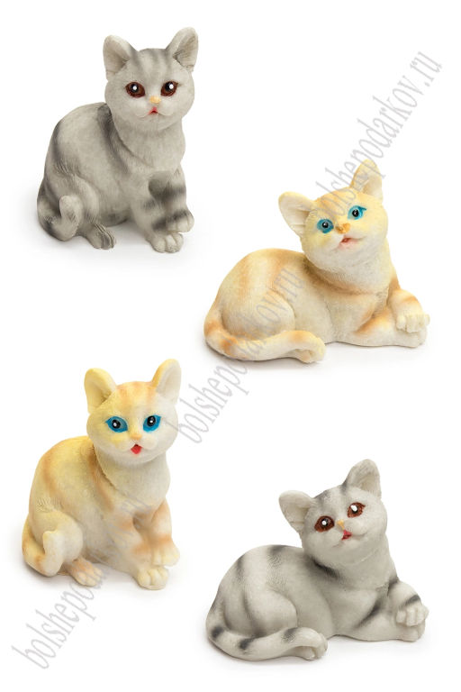 Фигурка миниатюрная "Кошечка" 2,5*4,5 см (4 шт) SF-8049
