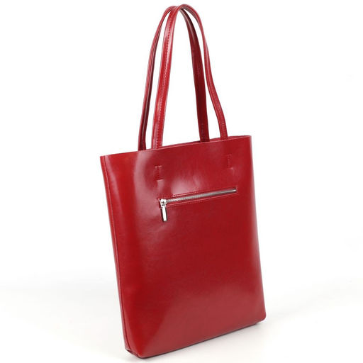 Женская кожаная сумка шоппер 8688-220 Красный - Cidirro фото 3