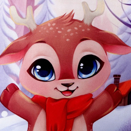 Подушка декоративная круглая «Оленёнок»