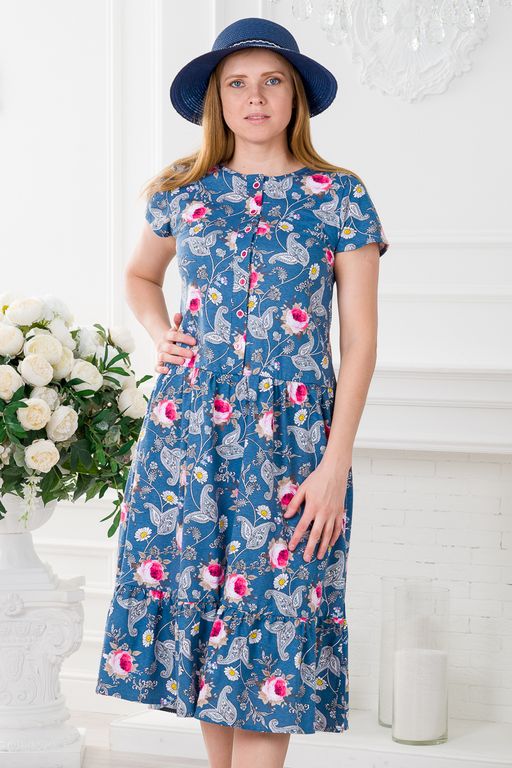 Платье женское из кулирки Кармелита Розы - Амадэль фото 20