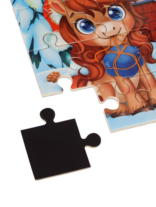 Пазл детский магнитный Новогодняя лошадка, 35 деталей - Лесная мастерская фото 5