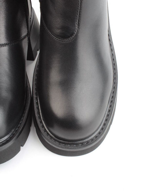 04-M3-L860 BLACK Ботинки зимние женские (натуральная кожа, натуральный мех)