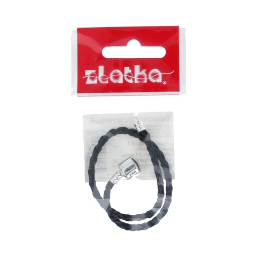 Zlatka Браслет плетеный RBL-01 21 см 5 шт СК/Распродажа №05 черный  фото 4