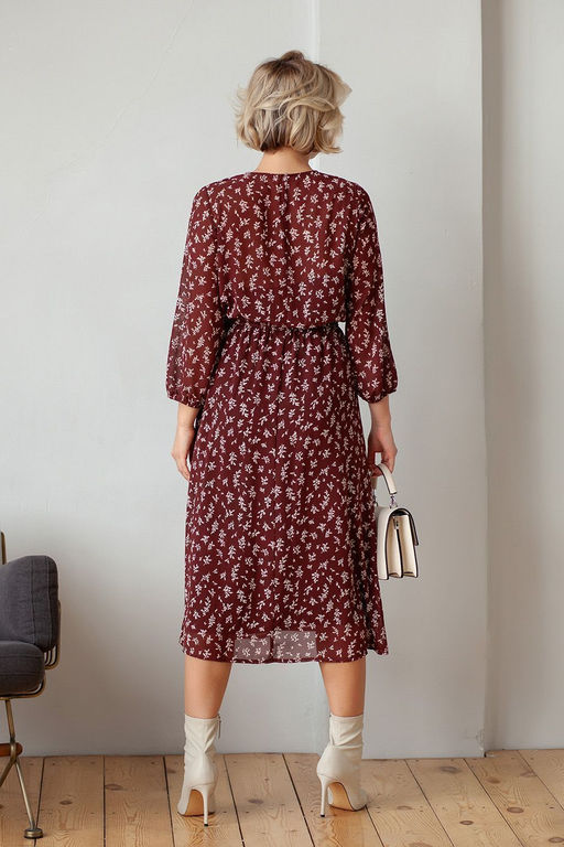 Платье МП-23 цветы на бордо - Took a look фото 3
