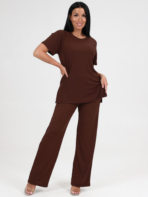 423 ПИЖАМА ЖЕНСКАЯ (брюки) (Коричневый) - А-дина фото 3