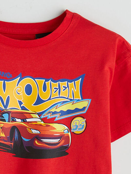 Arabalar Bask?l? Erkek ?ocuk ?ortlu Pijama Tak?m