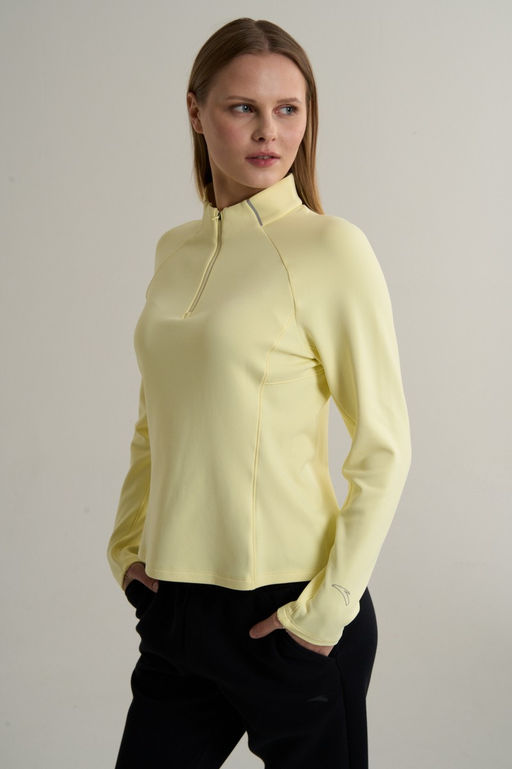Лонгслив half-zip утепленный Желтый ANTA RUNNING LS Tee фото 2