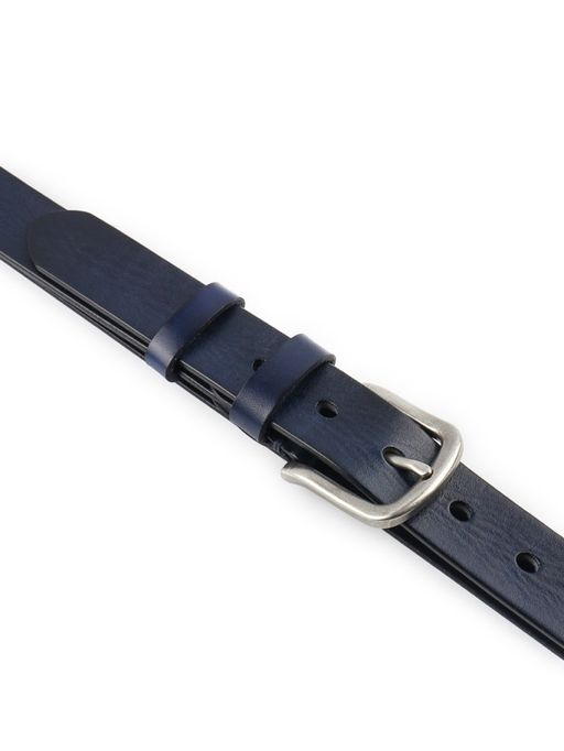 Мужской кожаный ремень Dierhoff ДРК 3052/2-30 Синий - Sergio valentini фото 10