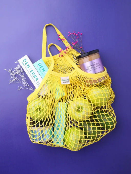 Авоська с -2 мя ручками в комплекте с чехлом-мешочком для удобного хранения - Greenmania фото 5
