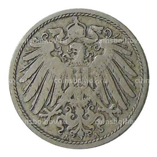 Монета 10 пфеннигов 1896 года A Германия