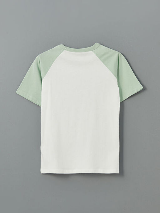 Bisiklet Yaka Bask?l? Erkek ?ocuk Ti??rt