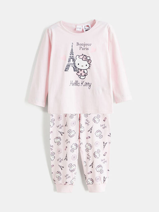 Hello Kitty Bask?l? K?z ?ocuk Pijama Tak?m?