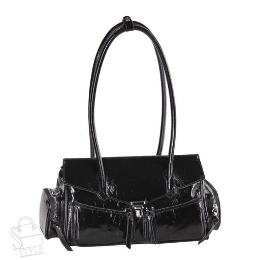 Сумка женская кожаная 3350Q black Polina&Eiterou