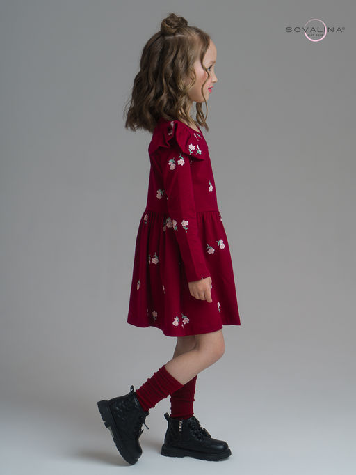 Платье Фея лютики бордо - Sovalina фото 16