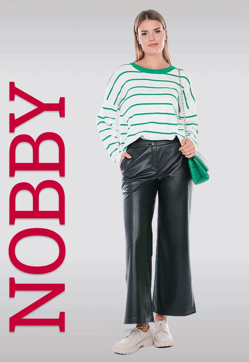 NOBBY, Женские брюки из экокожи 48-501 (черный)