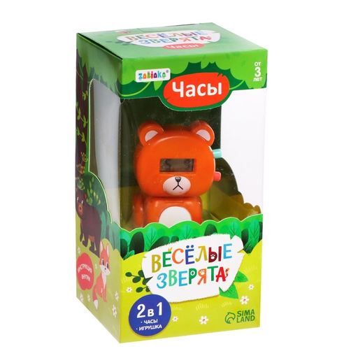 Часы Весёлые зверята: Мишка, цвет оранжевый - Zabiaka фото 5