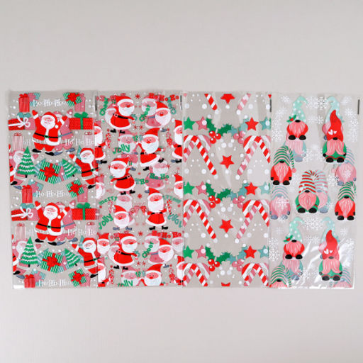 Пакет подарочный набор 50 штук 13х27 Новый год Дед мороз / YI1523-12 /уп 50/ - Галеонтрейд фото 2