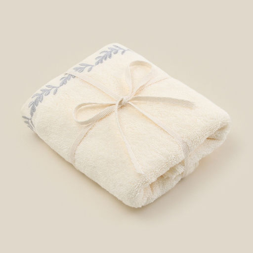 Полотенце махровое SL HOME: Floral «Айвори» 30×60 см, хлопок 100%, бежевое
