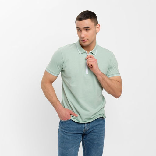 Футболка поло мужская MINAKU REGULAR FIT: оливковая, р-р 48