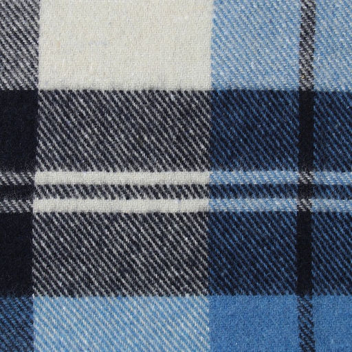 Плед Осло, 140х200 см, белый/серо-голубой/тёмно-синий, новозеландская шерсть - Влади фото 2