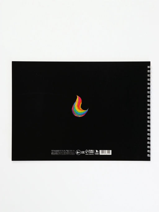 Альбом для рисования на гребне, 40 листов "Цветные мелки"