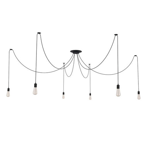 Светильник BayerLux «Скин паук», 6×40 Вт, E27, 30×30×20-150 см, чёрный