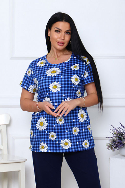 Костюм с бриджами, синий клетка (891-3) - Плиона фото 10