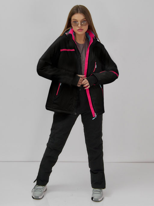 Горнолыжный костюм женский зимний черного цвета 07091Ch - Chunmai фото 11