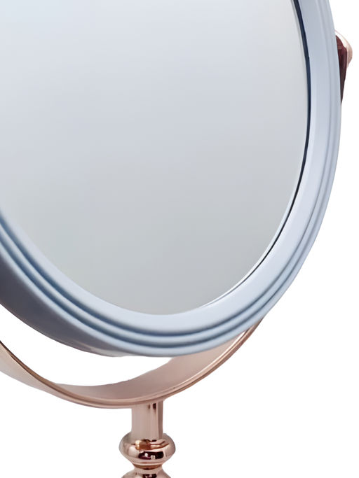 Rama Rose Зеркало косметическое двустороннее настольное K475, овальное, 16,5 x 19,7 см  фото 5