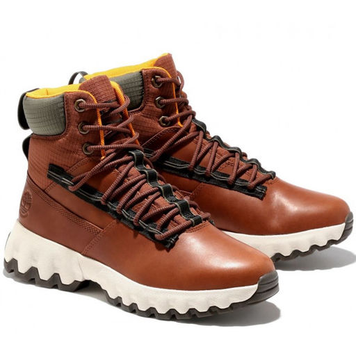 Мужские ботинки Timberland Edge Hiker Boot Lether/Fabric WP темно-коричневые  фото 2