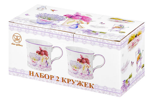 Набор 2 кружек 250 мл 11,5*8,5*7,7 см Лаванда, NEW BONE CHINA - Elan gallery фото 8