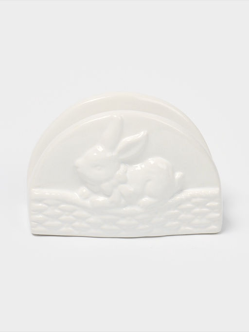 Салфетница Доляна «Зайка», 11.5×5.5×7.5 см, доломит, белая