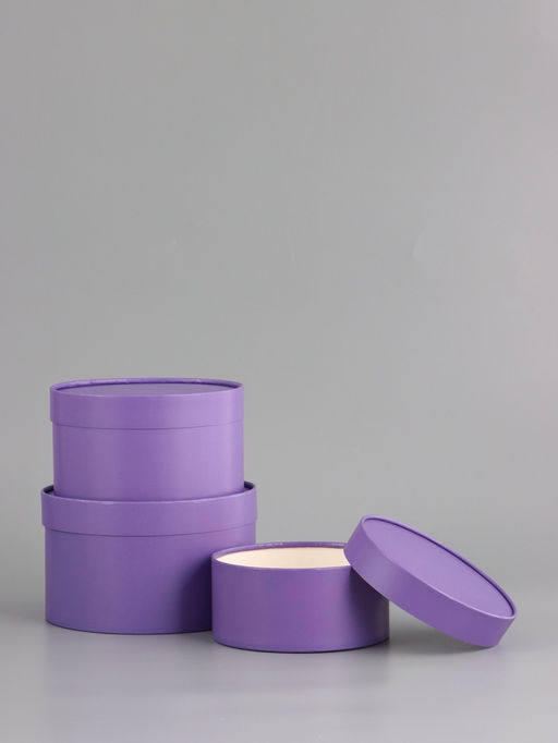 Набор подарочных коробок 3 в 1, завальцованные «Лавандовый», 20 х 12 - 18 х 10 - 16 х 8 см