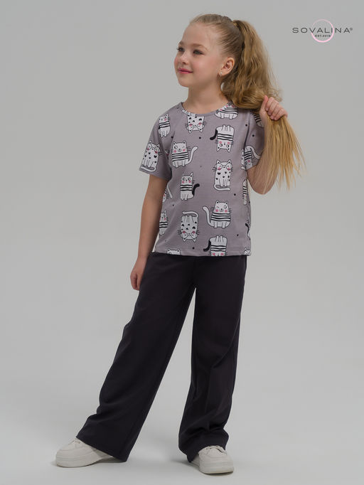 Костюм Лето котейки на сером-фуме - Sovalina фото 10